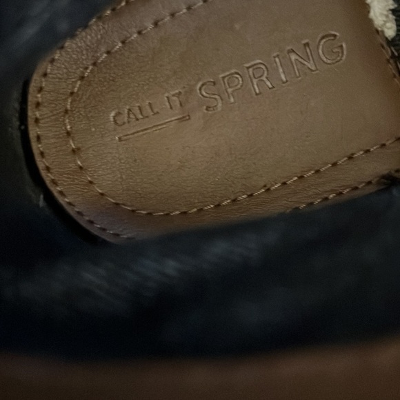 Call It Spring black leather boots shoes size 9.5 - Picture 6 of 12